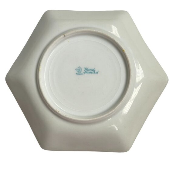 Nippon Hand Painted Porcelain Small Plate for Syrup Pitcher Saucer Gold Trim - Picture 5 of 7